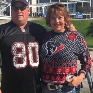 Houston Texans NFL Custom Cropped Womens Sweater & 9Fifty Cap Set M Football